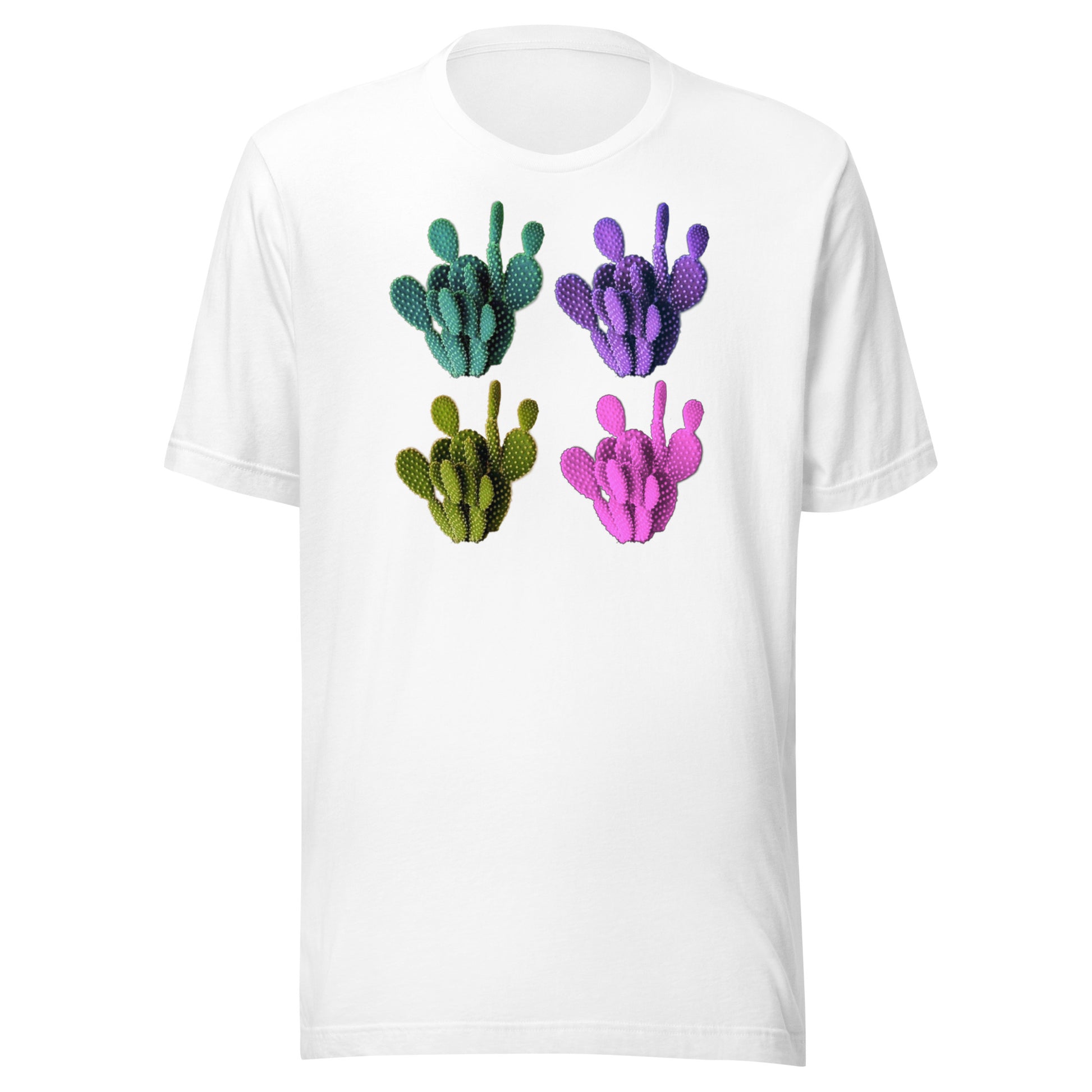Multi Color Cactus Unisex Tee - cactus, cactus print, graphic tee, tee, tees, tshirt, unisex tee, western -  - Baha Ranch Western Wear