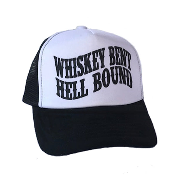 Whiskey Bent and Hell Bound - bent, bound, cap, hat, hell, trucker, whiskey -  - Baha Ranch Western Wear