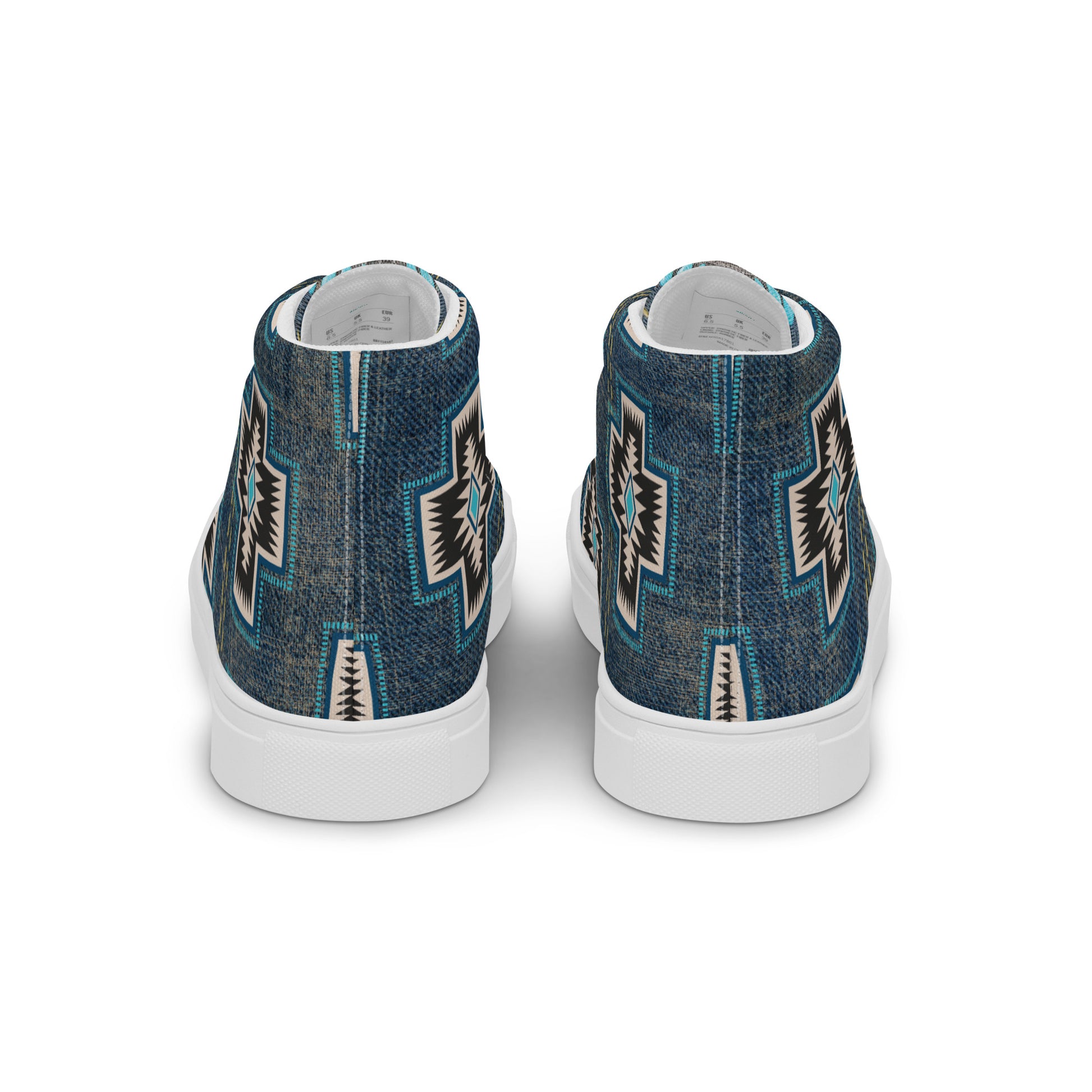 Aztec Cross Women’s high top canvas shoes - aztec, aztec cross, canvas, high top, high top shoes, high tops, shoes -  - Baha Ranch Western Wear