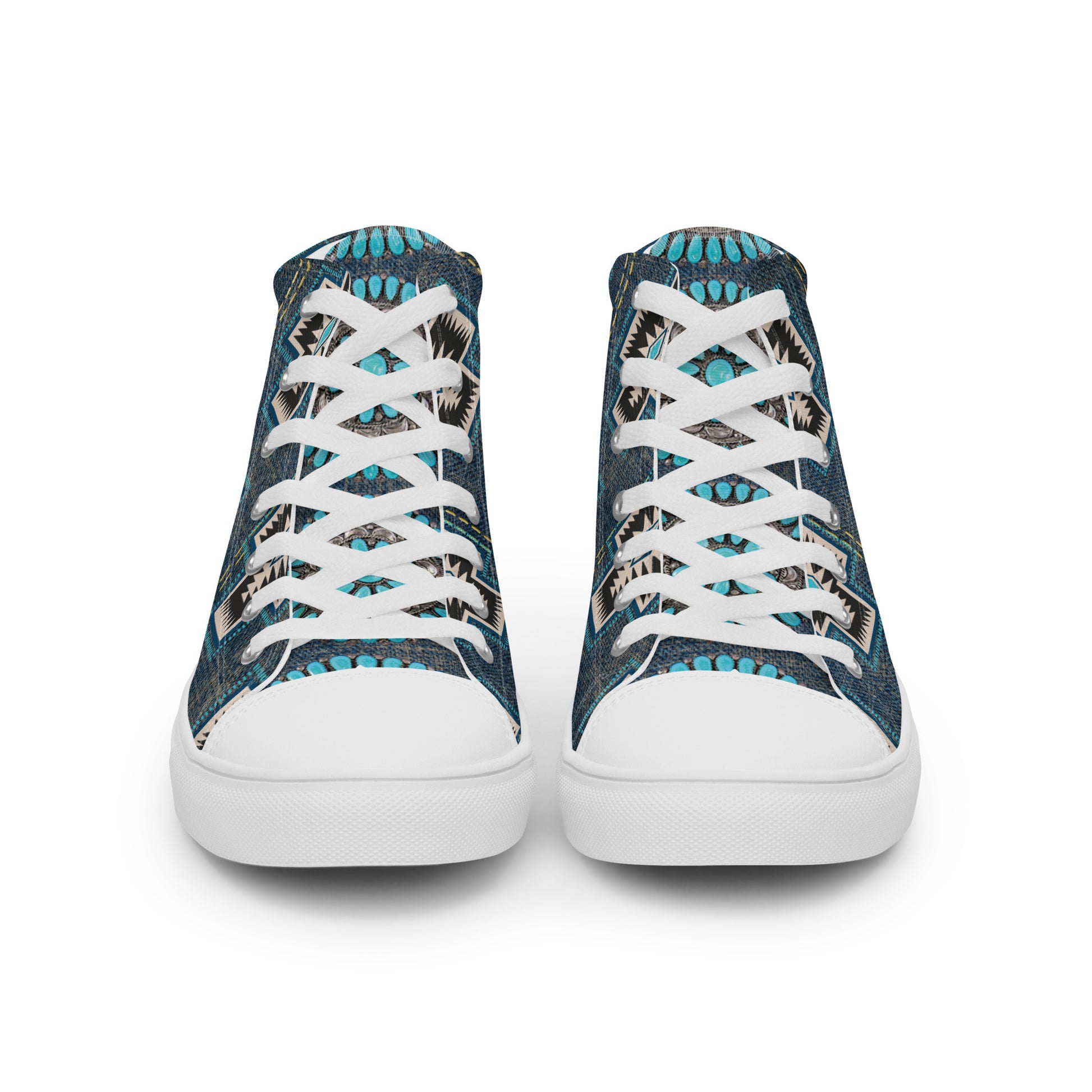 Aztec Cross Women’s high top canvas shoes - aztec, aztec cross, canvas, high top, high top shoes, high tops, shoes -  - Baha Ranch Western Wear