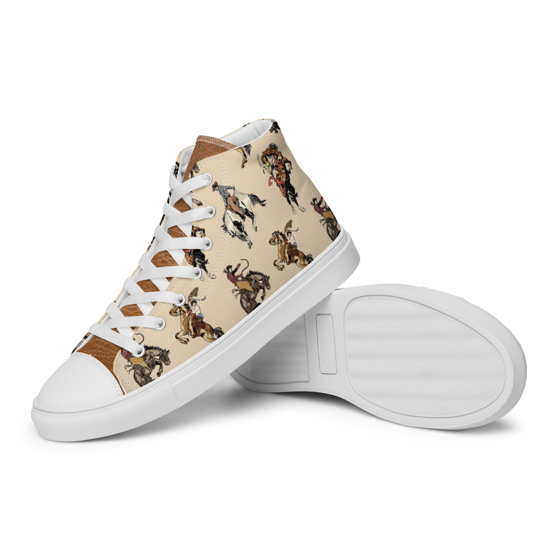 Vintage Cowgirl Women’s high top canvas shoes - baha ranch, canvas, cowgirl, high tops, hightop shoes, shoe, shoes, vintage, vintage cowgirl -  - Baha Ranch Western Wear