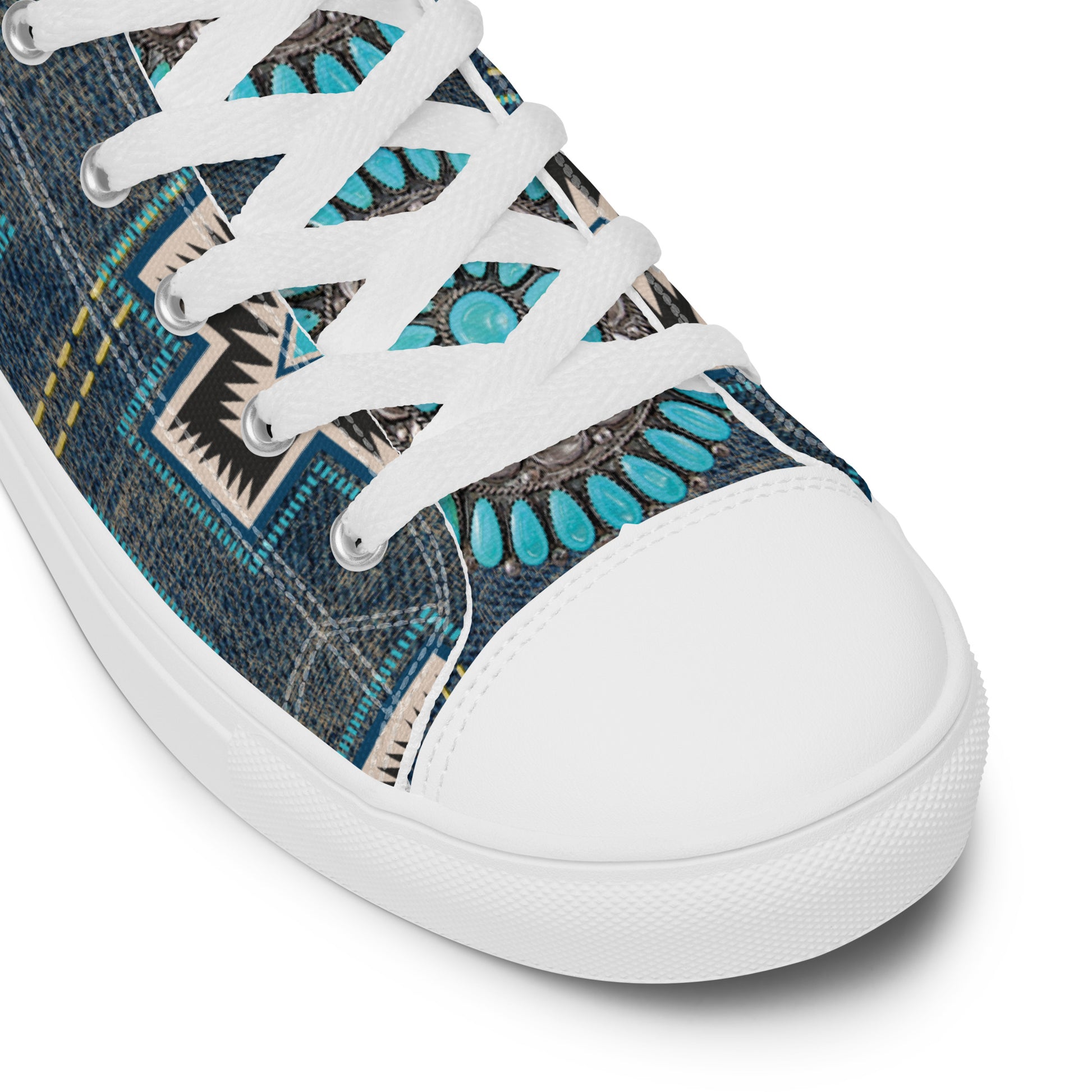 Aztec Cross Women’s high top canvas shoes - aztec, aztec cross, canvas, high top, high top shoes, high tops, shoes -  - Baha Ranch Western Wear