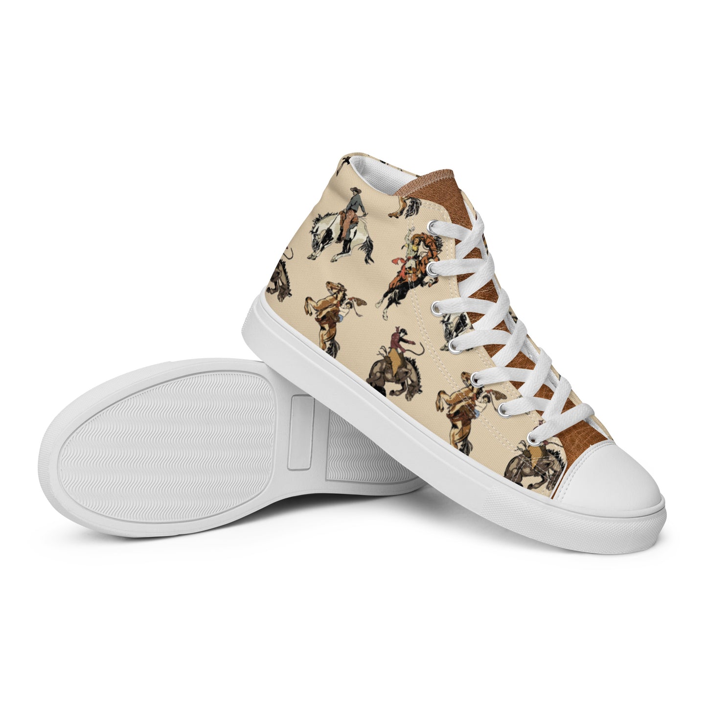 Vintage Cowgirl Women’s high top canvas shoes - baha ranch, canvas, cowgirl, high tops, hightop shoes, shoe, shoes, vintage, vintage cowgirl -  - Baha Ranch Western Wear